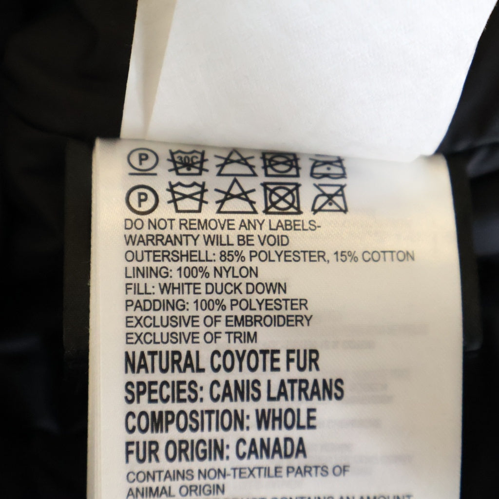 CANADA GOOSE(カナダグース) JASPER DOWN JACKET ジャスパー コヨーテファー フーデッド ダウンジャケット ブラック 3438JM