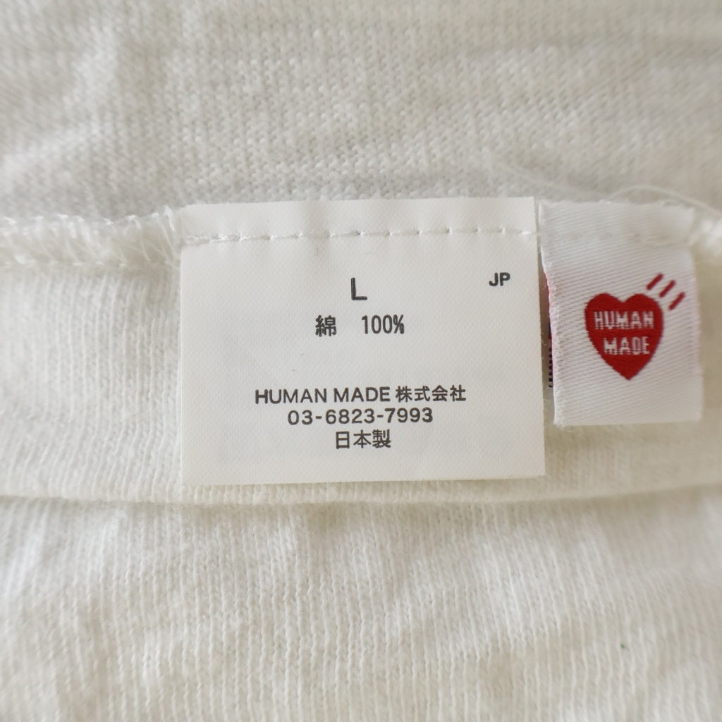 HUMAN MADE(ヒューマンメイド) 26SS × RED WING GRAPHIC T-SHIRT レッドウィング フロントロゴ グラフィックプリント クルーネック 半袖Tシャツ カットソー ホワイト