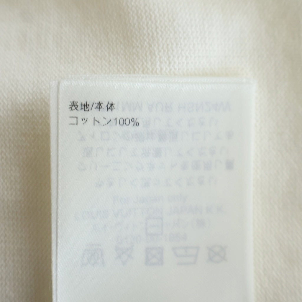 LOUIS VUITTON(ルイヴィトン) 25SS LVロゴ エンベリッシュド ショートスリーブ コットン クルーネック 半袖Tシャツ ホワイト RM251MM AUR HSN24W