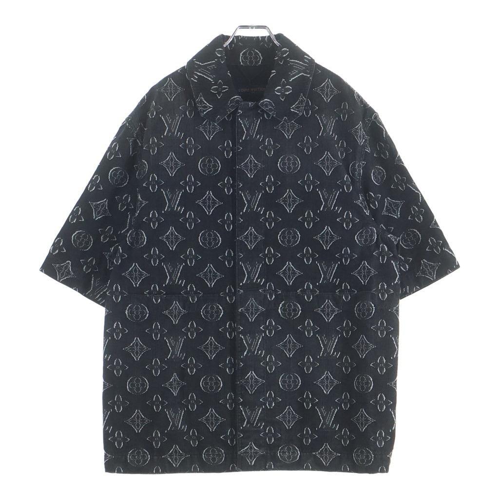 LOUIS VUITTON(ルイヴィトン) 23AW モノグラム ショートスリーブ シャンブレー 半袖シャツ ブラック RM232 ARS HPS73W