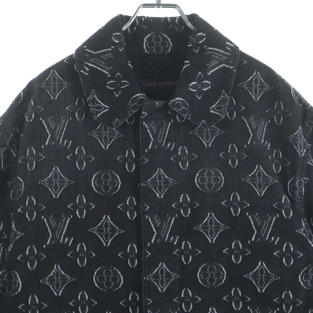 LOUIS VUITTON(ルイヴィトン) 23AW モノグラム ショートスリーブ シャンブレー 半袖シャツ ブラック RM232 ARS HPS73W