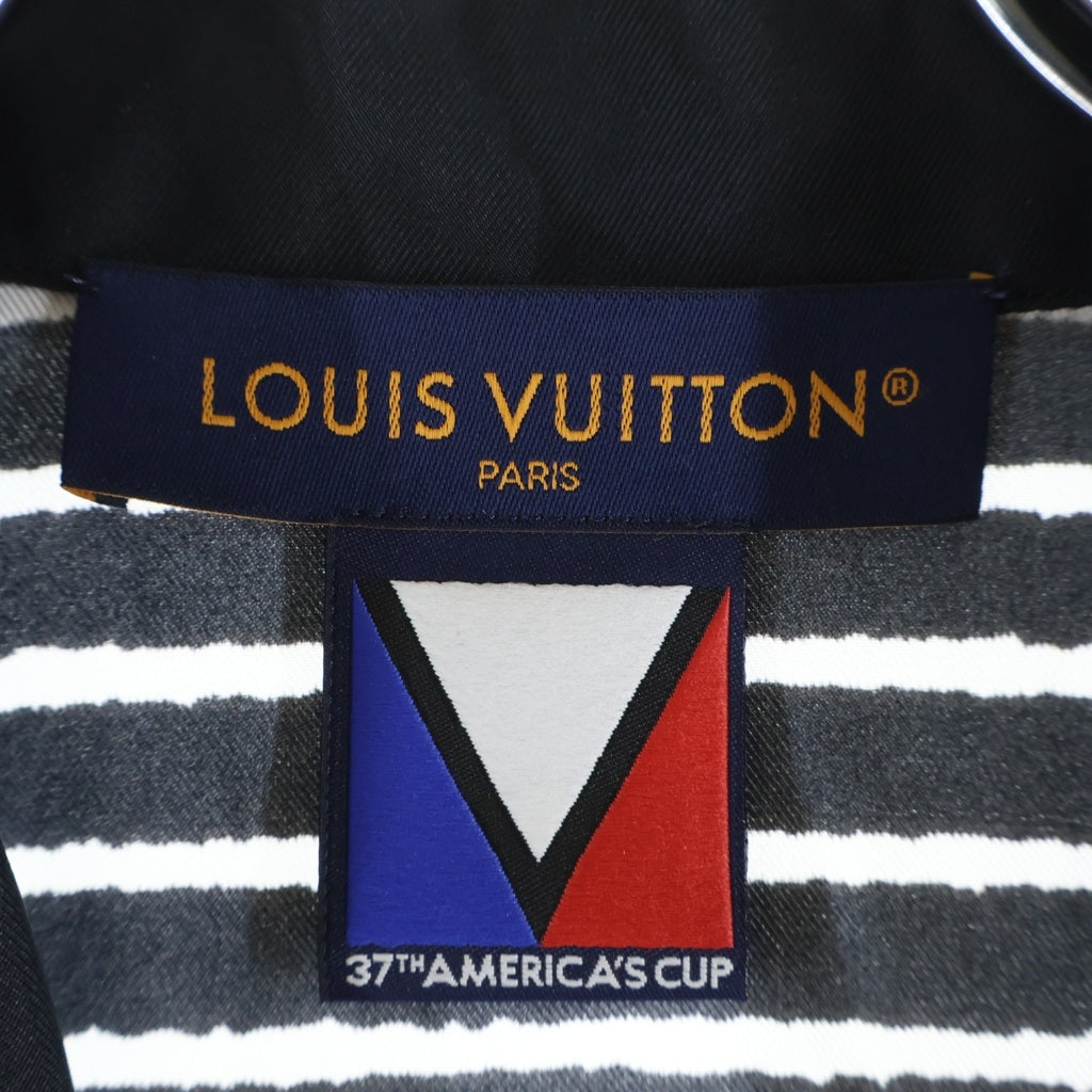 LOUIS VUITTON(ルイヴィトン) 24AW アメリカズカップ グラフィックプリント ショーツスリーブ シルク 半袖シャツ ホワイト HRS42W