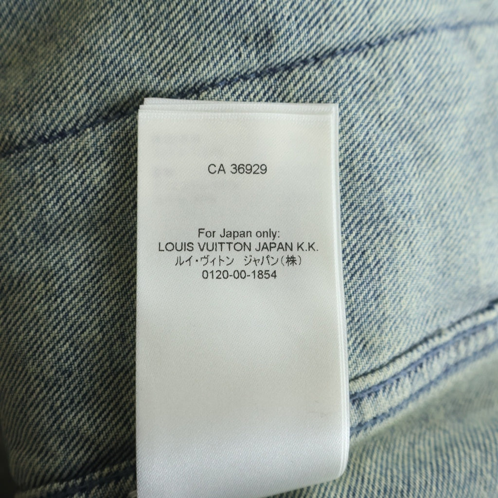 LOUIS VUITTON(ルイヴィトン) 23AW LVモノグラム デニム 半袖シャツ インディゴ RM232Q Y38 HOS46W