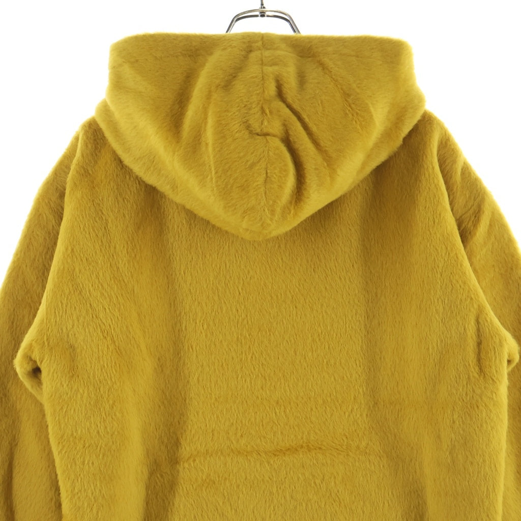 CELINE(セリーヌ) 22AW Fuzzy Wool Loose Hoodie ファジーウール プルオーバーパーカー 裏地キルティング イエロー 2Y964925R