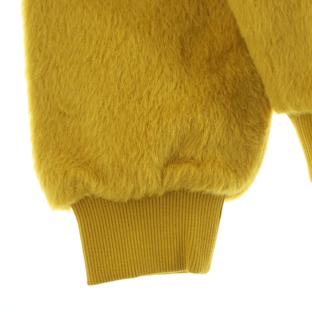 CELINE(セリーヌ) 22AW Fuzzy Wool Loose Hoodie ファジーウール プルオーバーパーカー 裏地キルティング イエロー 2Y964925R