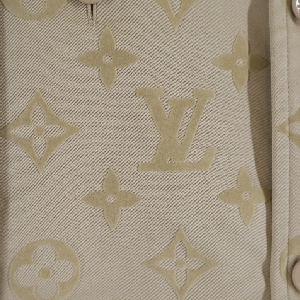 LOUIS VUITTON(ルイヴィトン) 24SS モノグラム フロックカジュアル コットン オーバーシャツ ベージュ 1AFA81