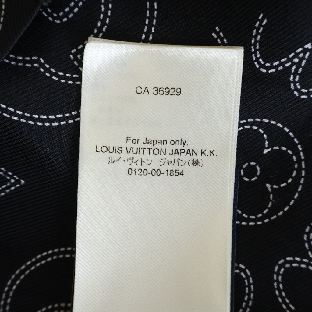 LOUIS VUITTON(ルイヴィトン) 24AW モノグラムプリントデザイン 胸ポケット シルク 長袖シャツ ブラック RM242M MRR HRS80W