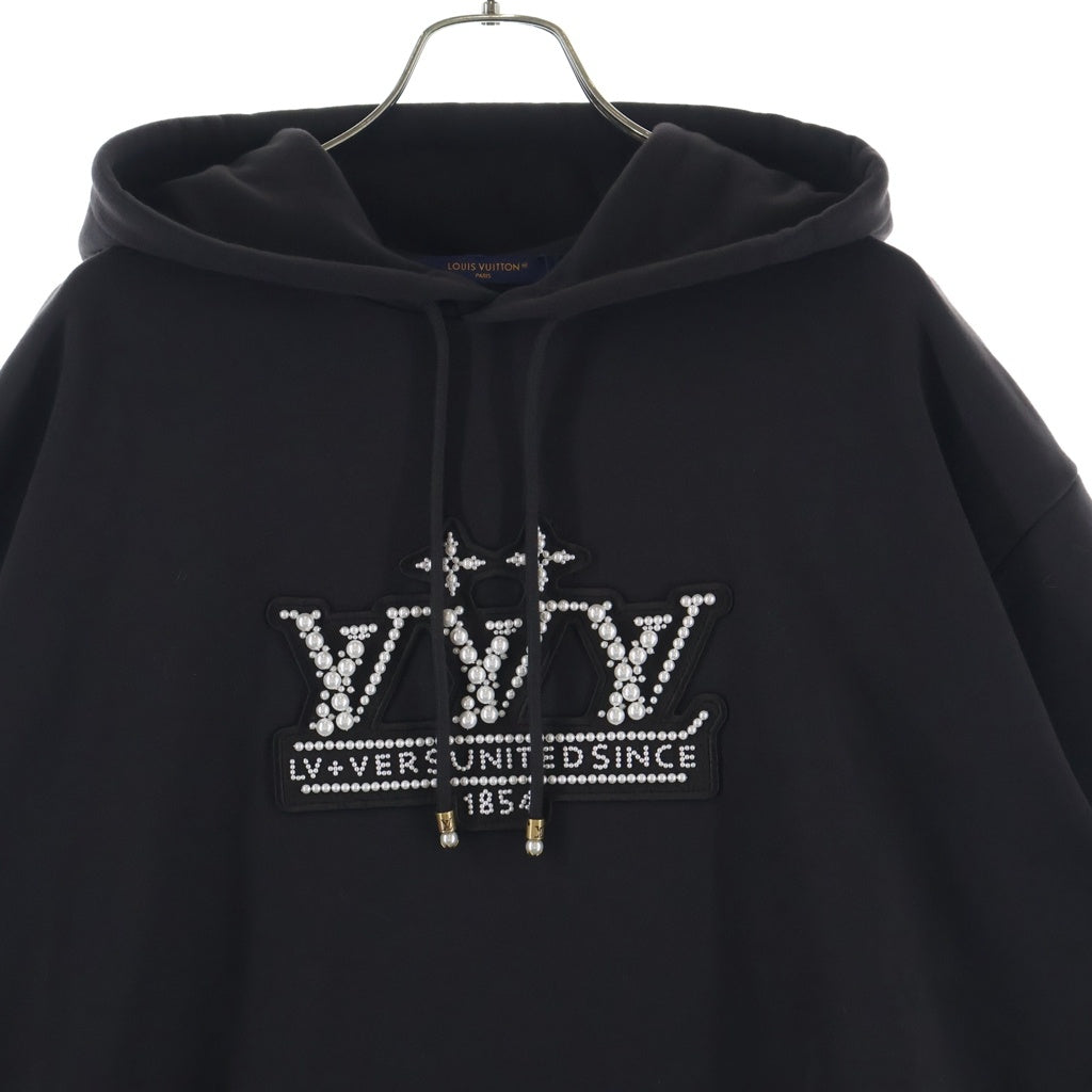 LOUIS VUITTON(ルイヴィトン) 25SS パール エンベリッシュド プルオーバースウェットパーカー フーディ ブラウン RM251M ZA8 HSY92W