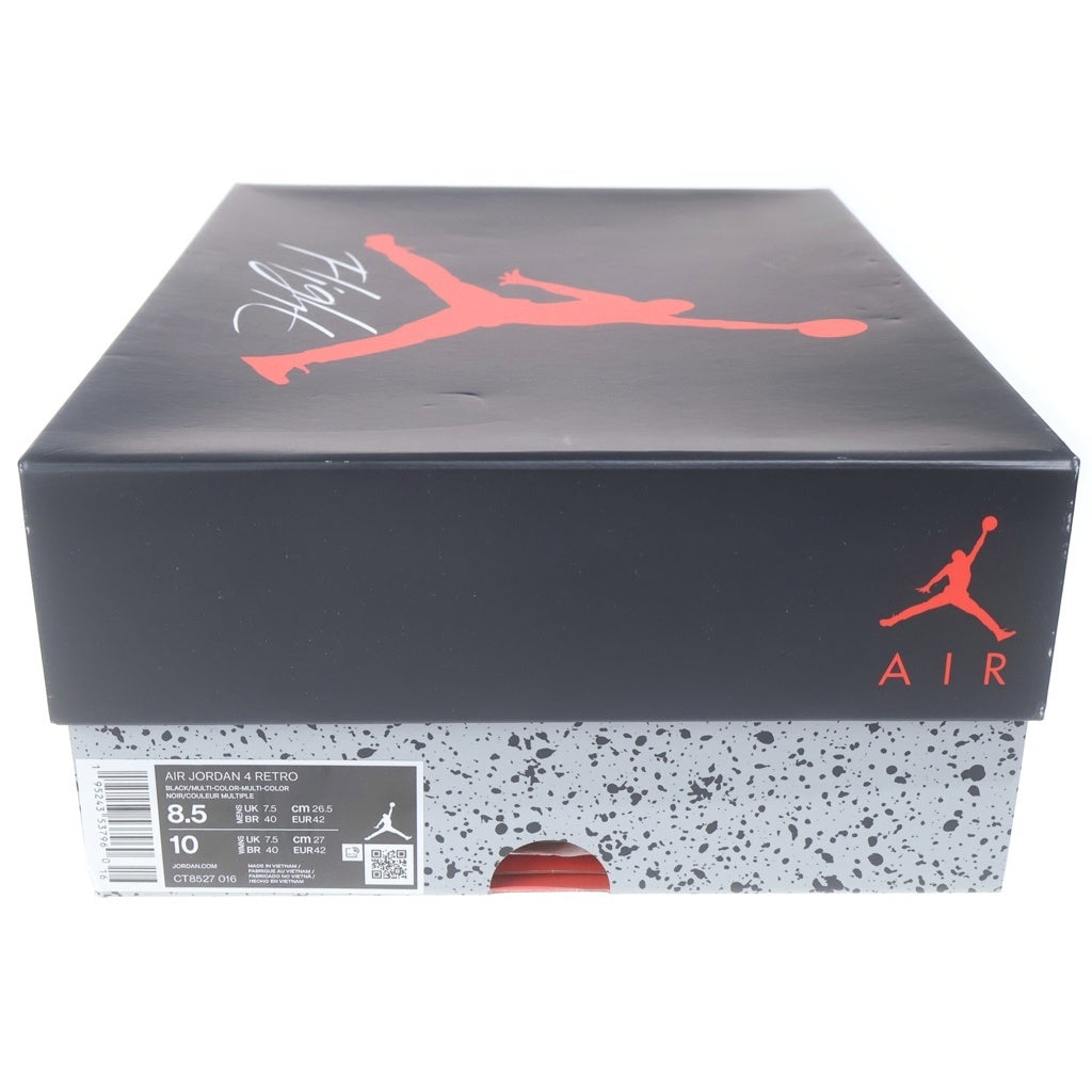 NIKE(ナイキ) AIR JORDAN 4 RETRO RED THUNDER CRIMSON エアジョーダン4 レトロ レッド サンダー クリムゾン ハイカットスニーカー ブラック/レッド US8.5/26.5cm CT8527-016