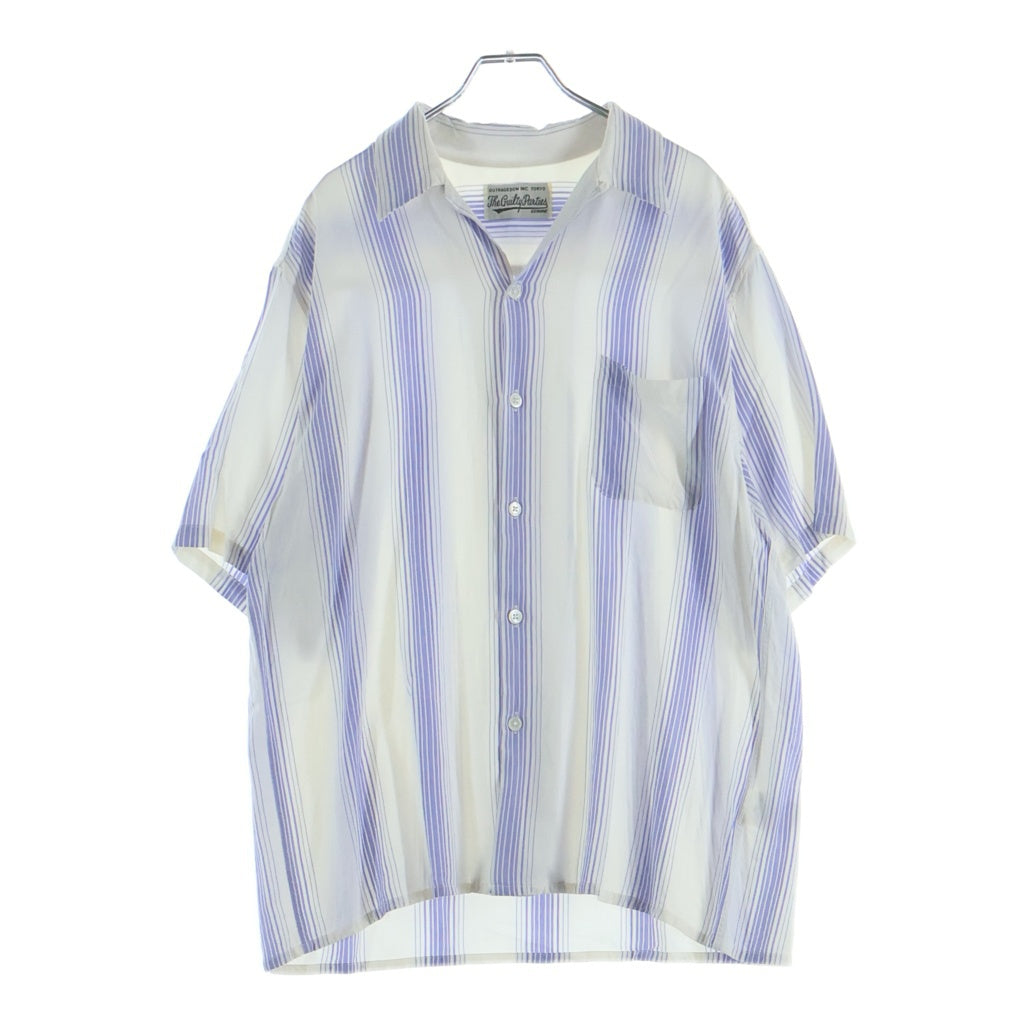 WACKO MARIA ストライプ 半袖シャツ XL WACKO MARIA(ワコマリア) Striped Open Collar S/S Shirt ストライプド