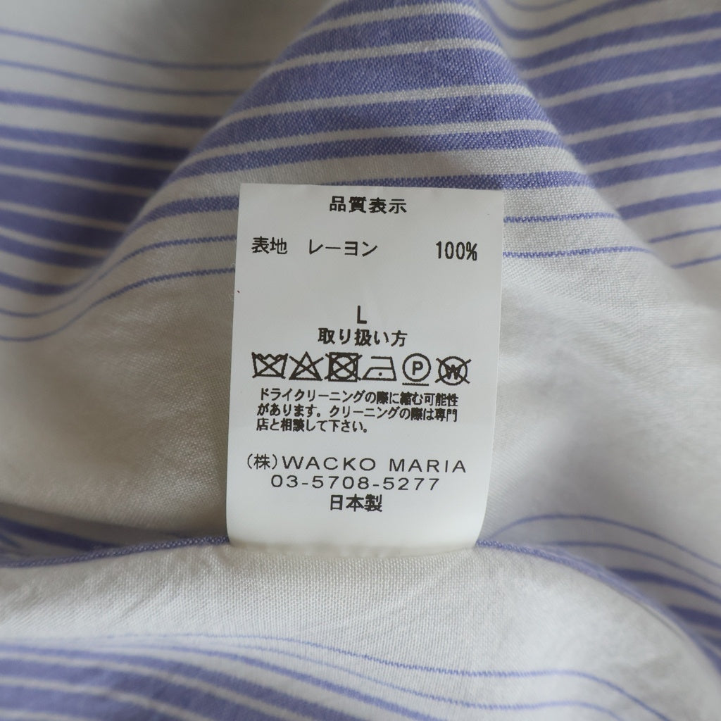 WACKO MARIA(ワコマリア) Striped Open Collar S/S Shirt ストライプド オープンカラー 半袖シャツ ホワイト/ブルー