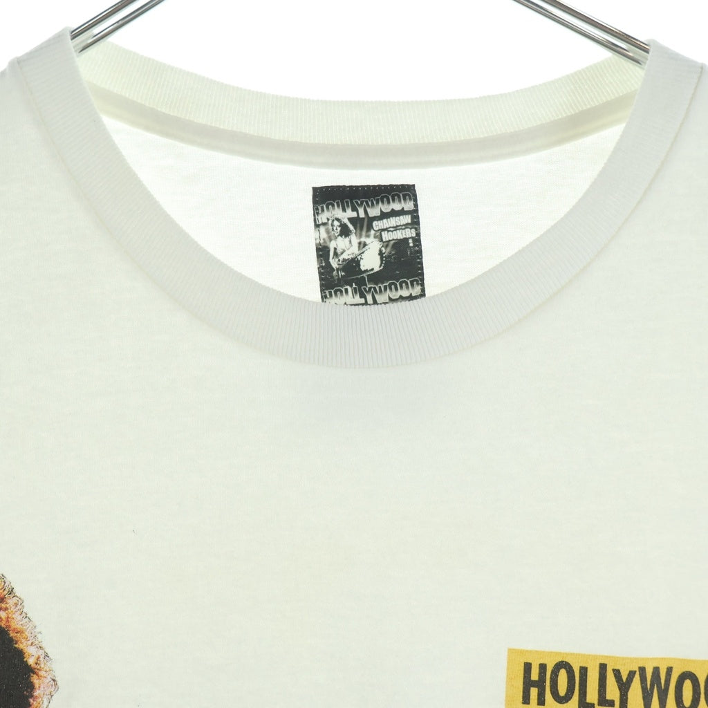 WACKO MARIA(ワコマリア) Hollywood Chainsaw Hookers ハリウッドチェーンソーホーカーズ フロントフォトプリント 半袖Tシャツ カットソー ホワイト