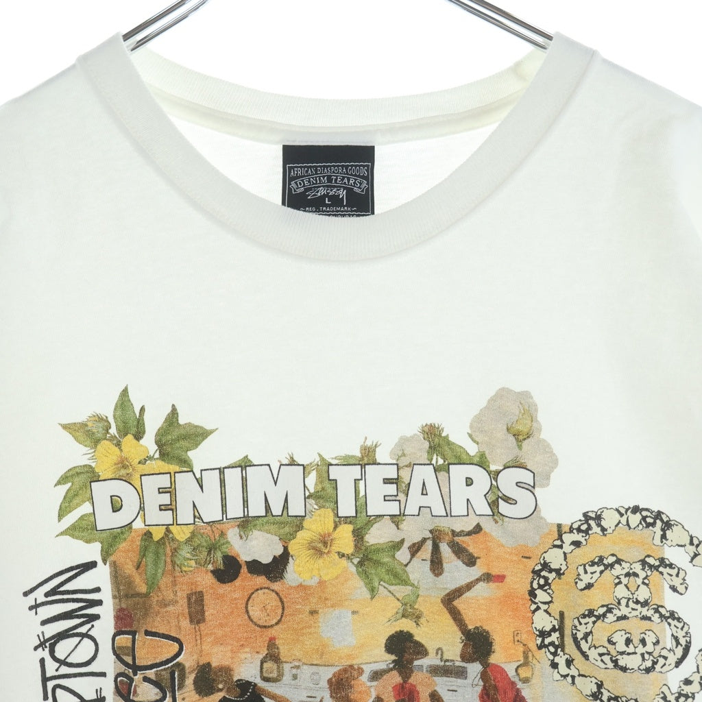 STUSSY(ステューシー) ×DENIM TEARS Annie Lee Tee デニムティアーズ アニーリー フロントプリント 半袖Tシャツ カットソー ホワイト