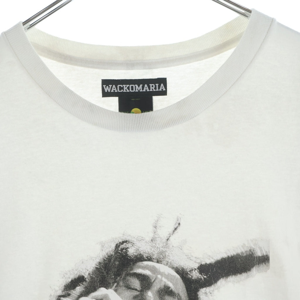 WACKO MARIA(ワコマリア) Bob Marley ボブマーリー フロントフォトプリント 半袖Tシャツ カットソー ホワイト