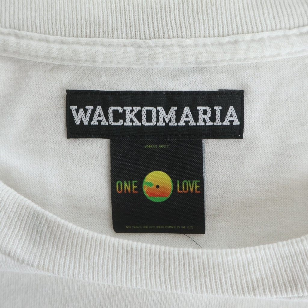 WACKO MARIA(ワコマリア) Bob Marley ボブマーリー フロントフォトプリント 半袖Tシャツ カットソー ホワイト