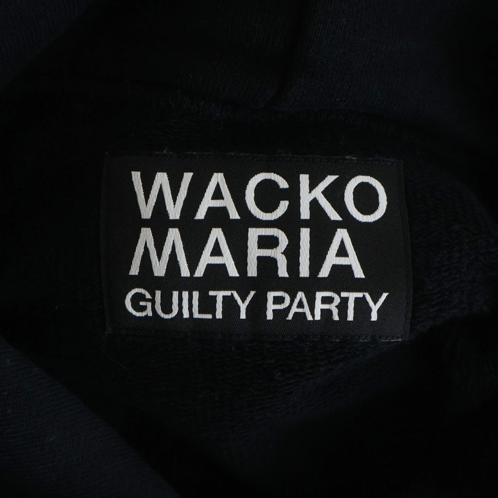 WACKO MARIA(ワコマリア) フロントロゴ刺繍 プルオーバーパーカー フーディー ブラック