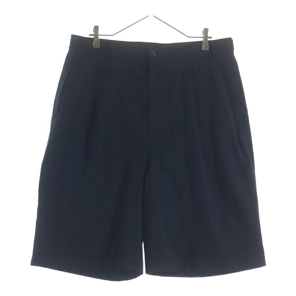 STUSSY(ステューシー) 24SS Volume Pleated Short Stripe ボリュームプリーツドショートストライプパンツ ショーツ ネイビー