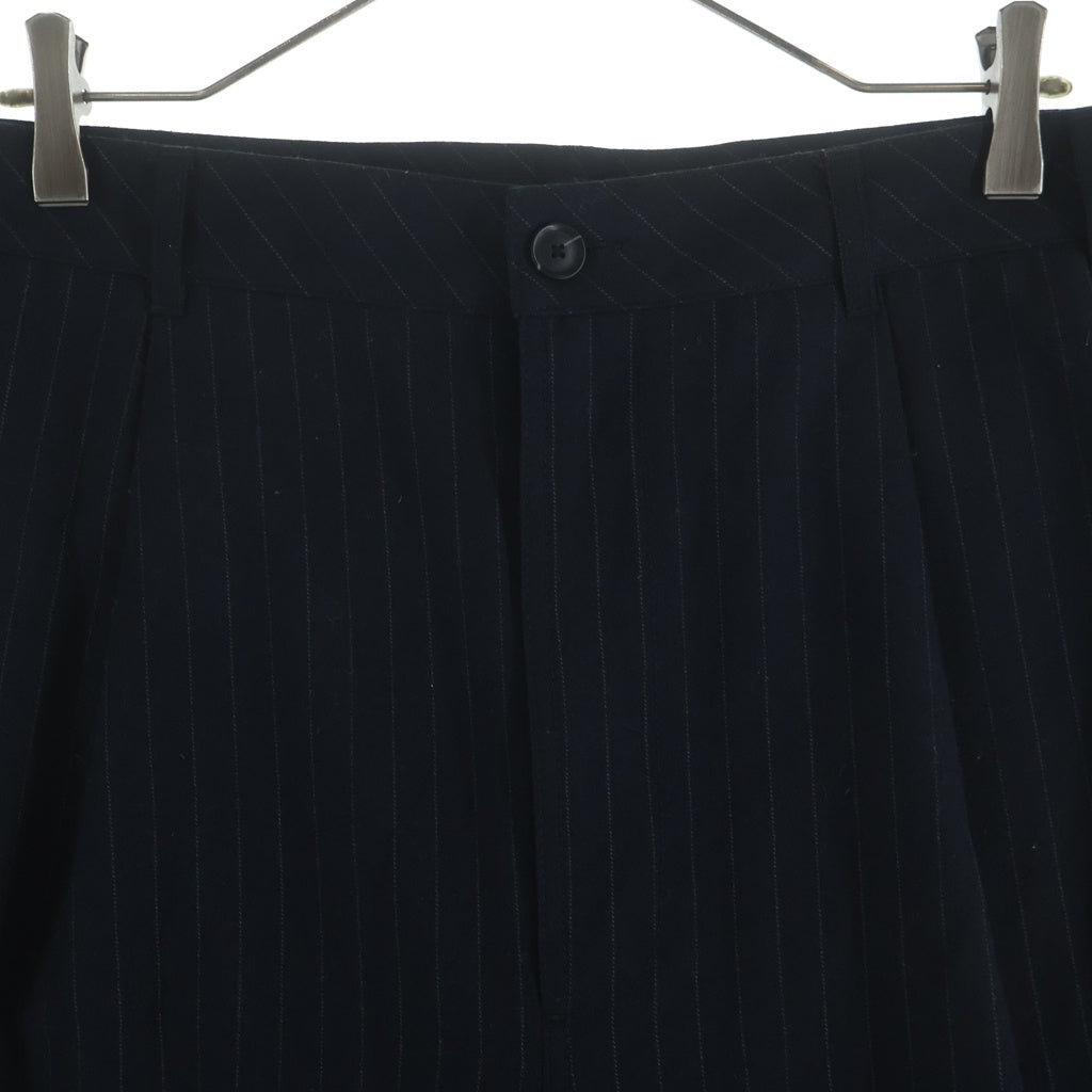 STUSSY(ステューシー) 24SS Volume Pleated Short Stripe ボリュームプリーツドショートストライプパンツ ショーツ ネイビー