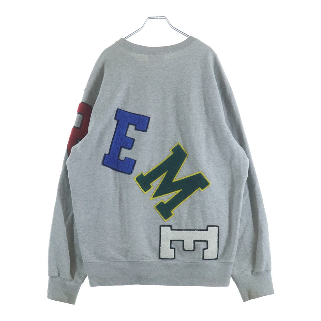 SUPREME(シュプリーム) 20AW Big Arc Crewneck ビッグアーチロゴ刺繍 クルーネック スウェット トレーナー グレー