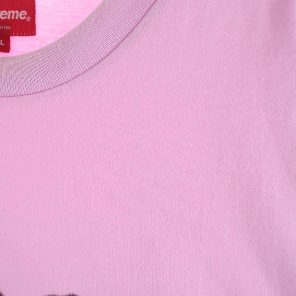 SUPREME(シュプリーム) 22SS Old English Glow S/S Top オールドイングリッシュ グロウ ロゴ刺繍 半袖Tシャツ ピンク