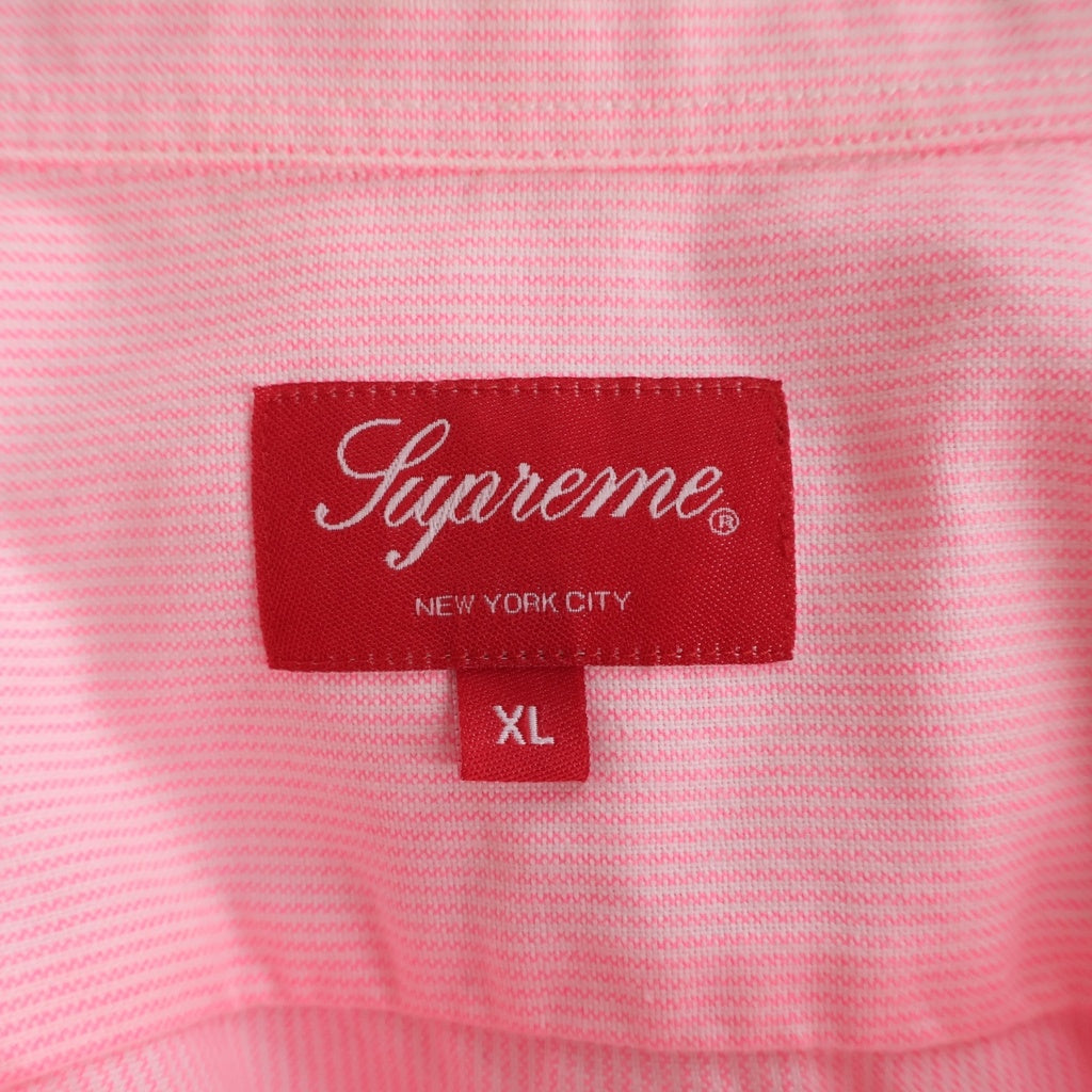 SUPREME(シュプリーム) 21SS Stripe Oxford Shirt ストライプ オクスフォード 長袖シャツ ピンク