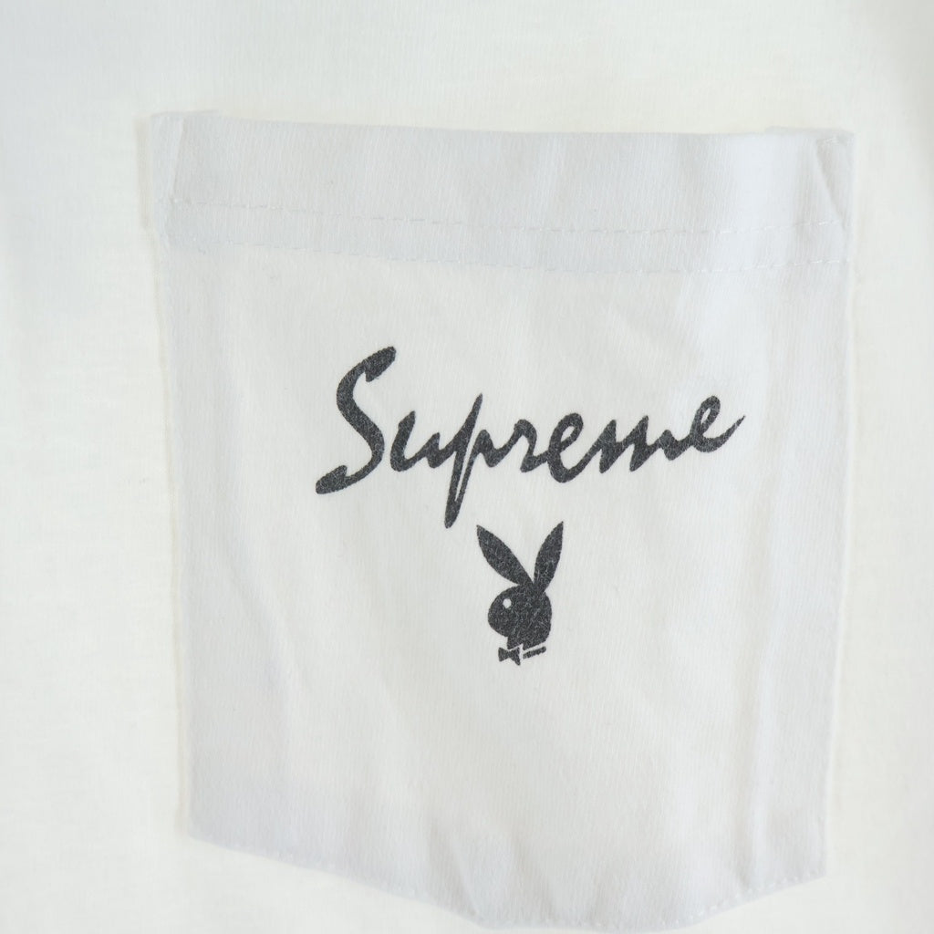 SUPREME(シュプリーム) 11SS × Playboy Pocket Tee プレイボーイ ロゴプリント ポケット半袖Tシャツ カットソー ホワイト