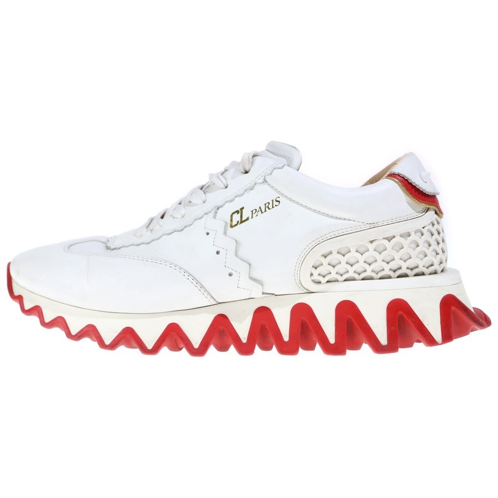 CHRISTIAN LOUBOUTIN(クリスチャンルブタン) Loubishark Flat Calf ルビシャーク フラットカーフ ローカットスニーカー ホワイト 3200517