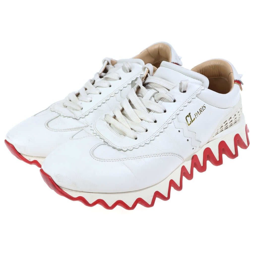 CHRISTIAN LOUBOUTIN(クリスチャンルブタン) Loubishark Flat Calf ルビシャーク フラットカーフ ローカットスニーカー ホワイト 3200517