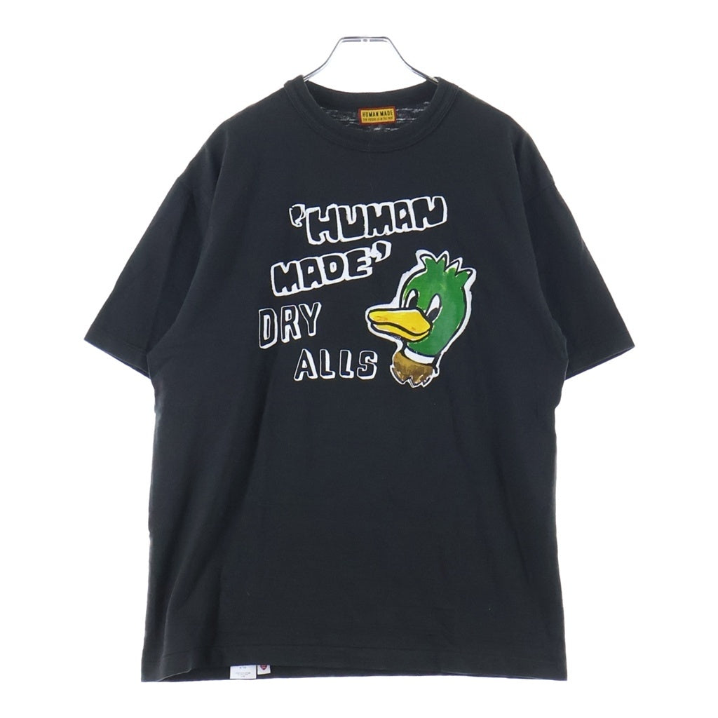 HUMAN MADE(ヒューマンメイド) Dry Alls Graphic Tee フロント プリント クルーネック 半袖Tシャツ カットソー ブラック H10604