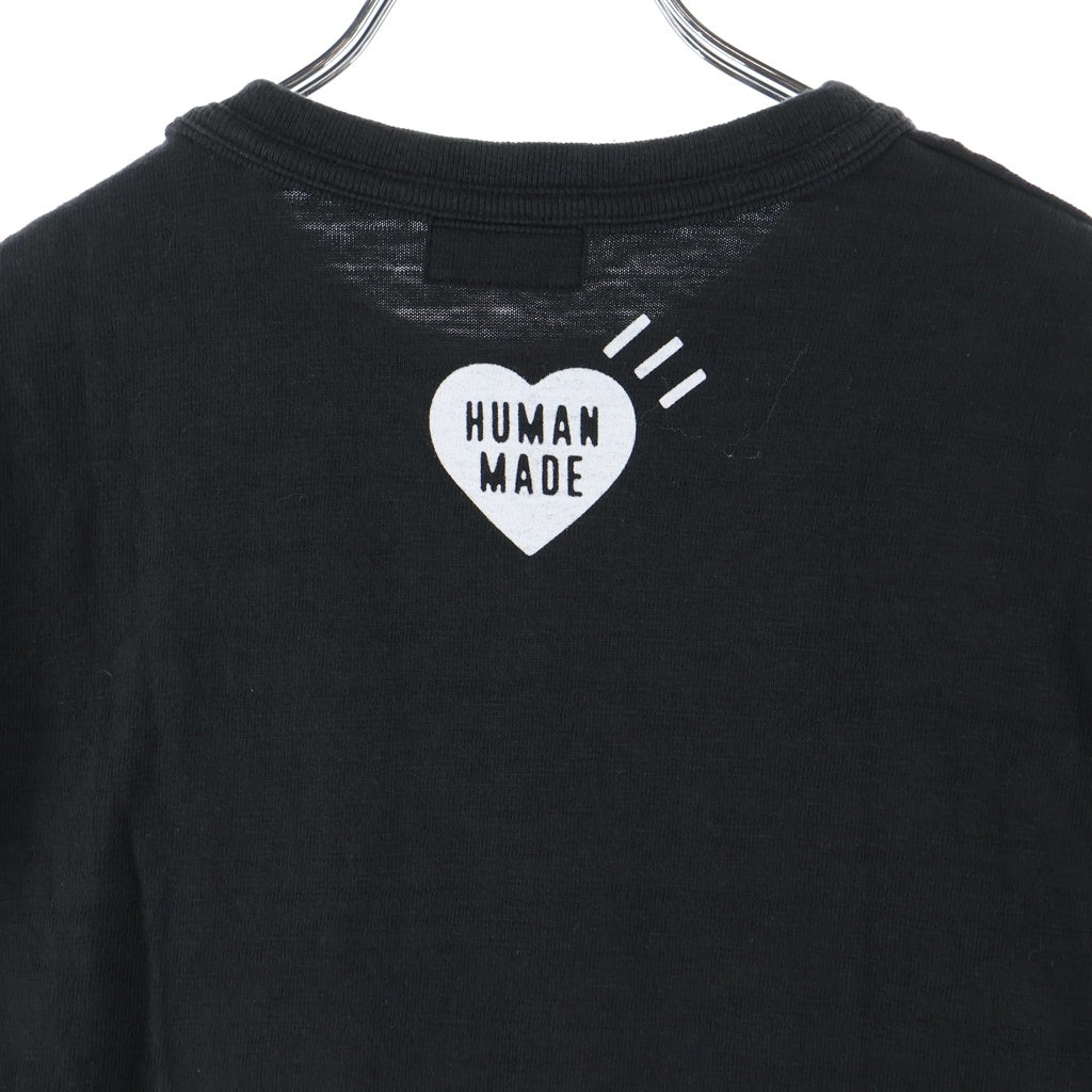 HUMAN MADE(ヒューマンメイド) Dry Alls Graphic Tee フロント プリント クルーネック 半袖Tシャツ カットソー ブラック H10604