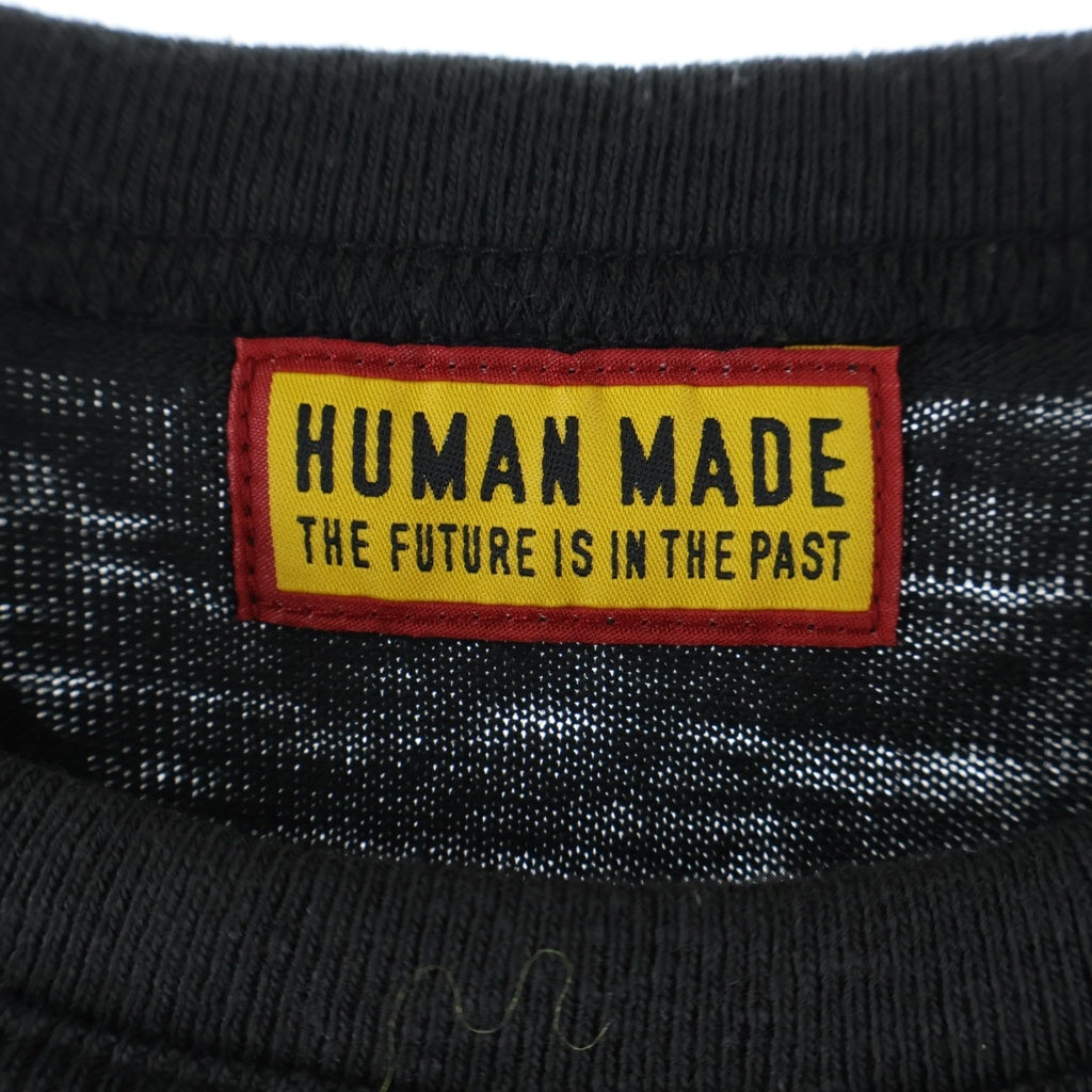 HUMAN MADE(ヒューマンメイド) Dry Alls Graphic Tee フロント プリント クルーネック 半袖Tシャツ カットソー ブラック H10604