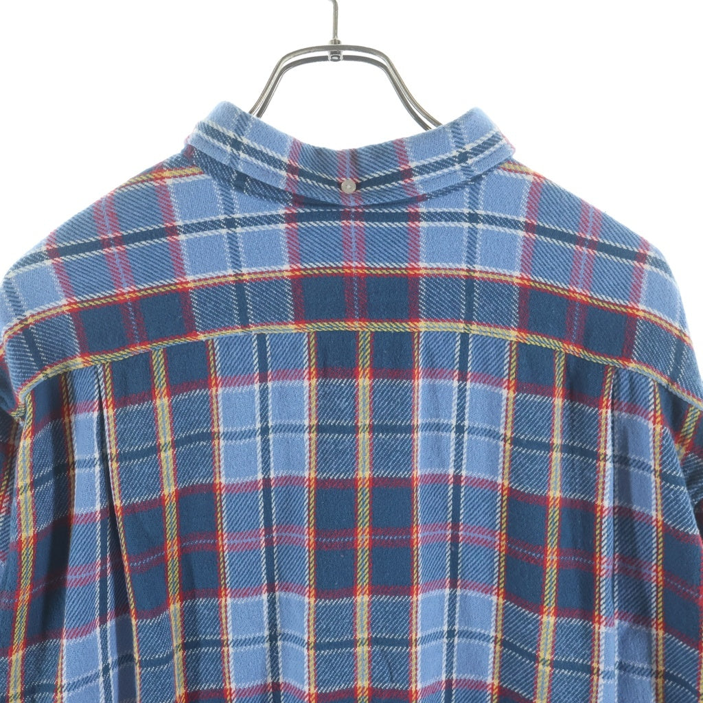 SUPREME(シュプリーム) 23SS Pullover Plaid Flannel Shirt プルオーバー プライド フランネル ハーフボタン チェック柄 長袖シャツ ブルー