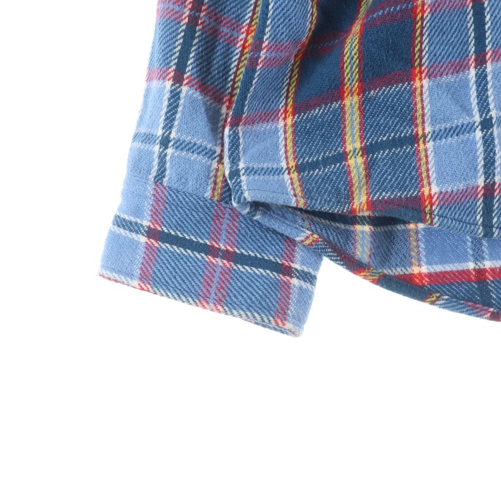 SUPREME(シュプリーム) 23SS Pullover Plaid Flannel Shirt プルオーバー プライド フランネル ハーフボタン チェック柄 長袖シャツ ブルー