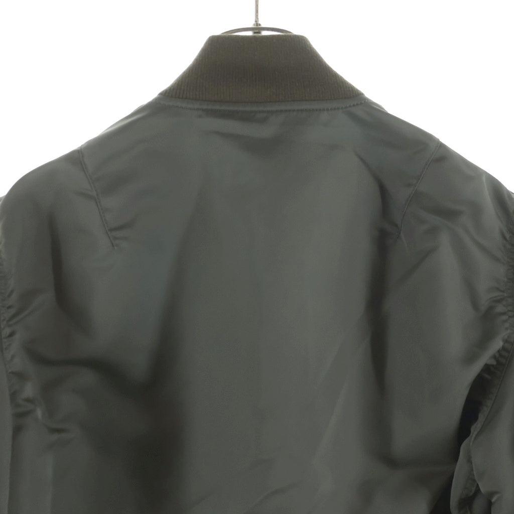 Sacai(サカイ) 24SS Nylon Twill Blouson Jacket ナイロン ツイル 半袖 ジップアップ ブルゾン MA-1 ジャケット カーキ レディース 24-07084