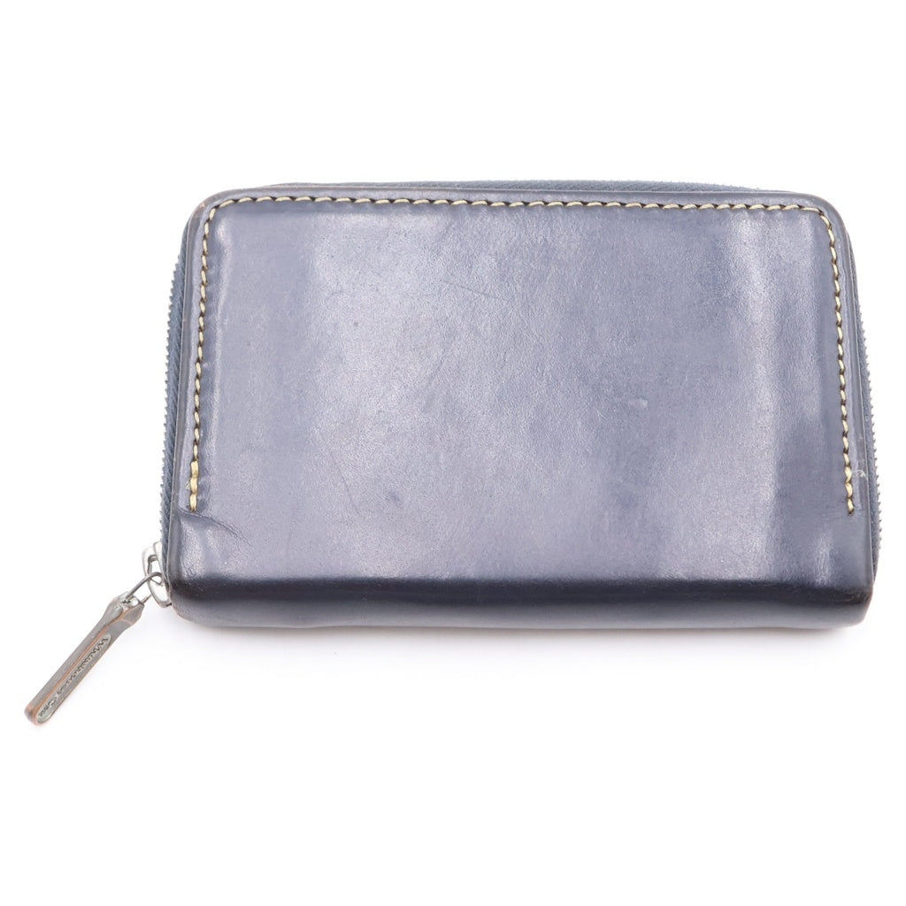 NO BRAND(ノーブランド) 【Whitehouse Cox ホワイトハウス コックス】 ZIP MULTI CASE ラウンドジップ レザー コンパクトコインケース ウォレット 財布 ネイビー S1941