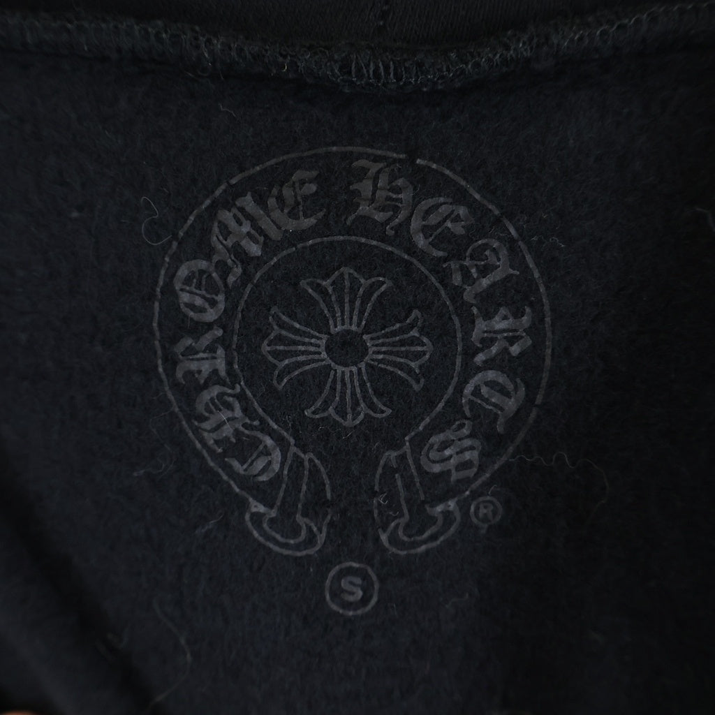 CHROME HEARTS(クロムハーツ) SWTSHRT HD 2ZIP バッククロスパッチ付き ダブルジップアップパーカー フーディ ブラック レディース