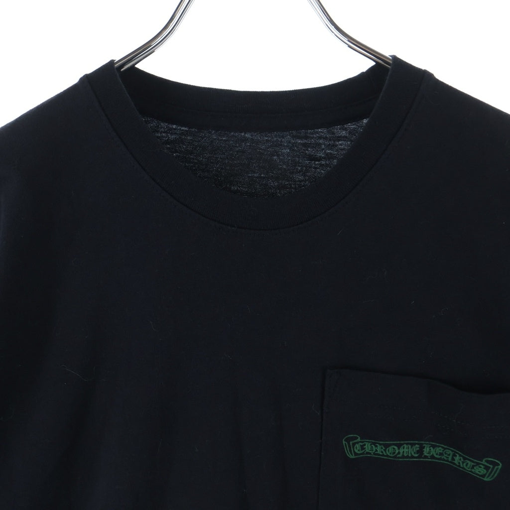 CHROME HEARTS(クロムハーツ) Back Cemetery CH S/S バックセメタリークロス プリント クルーネック 半袖Tシャツ カットソー ブラック