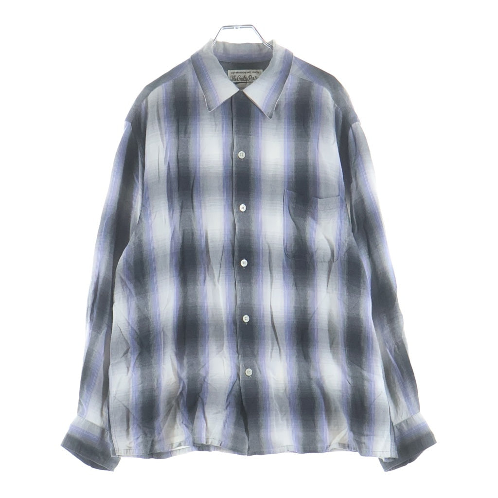 WACKO MARIA(ワコマリア) 22SS OMBRE CHECK OPEN COLLAR SHIRT オンブレチェック オープンカラー 長袖シャツ マルチ