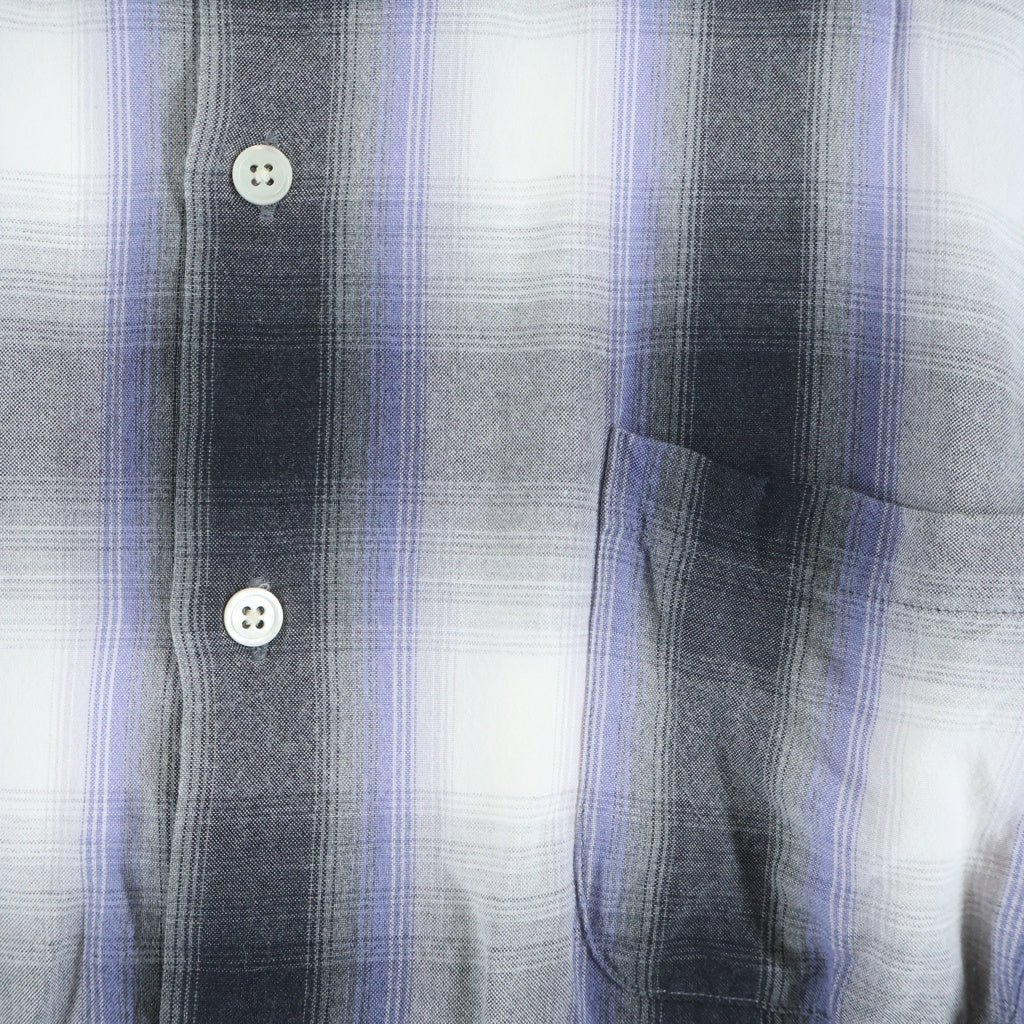 WACKO MARIA(ワコマリア) 22SS OMBRE CHECK OPEN COLLAR SHIRT オンブレチェック オープンカラー 長袖シャツ マルチ