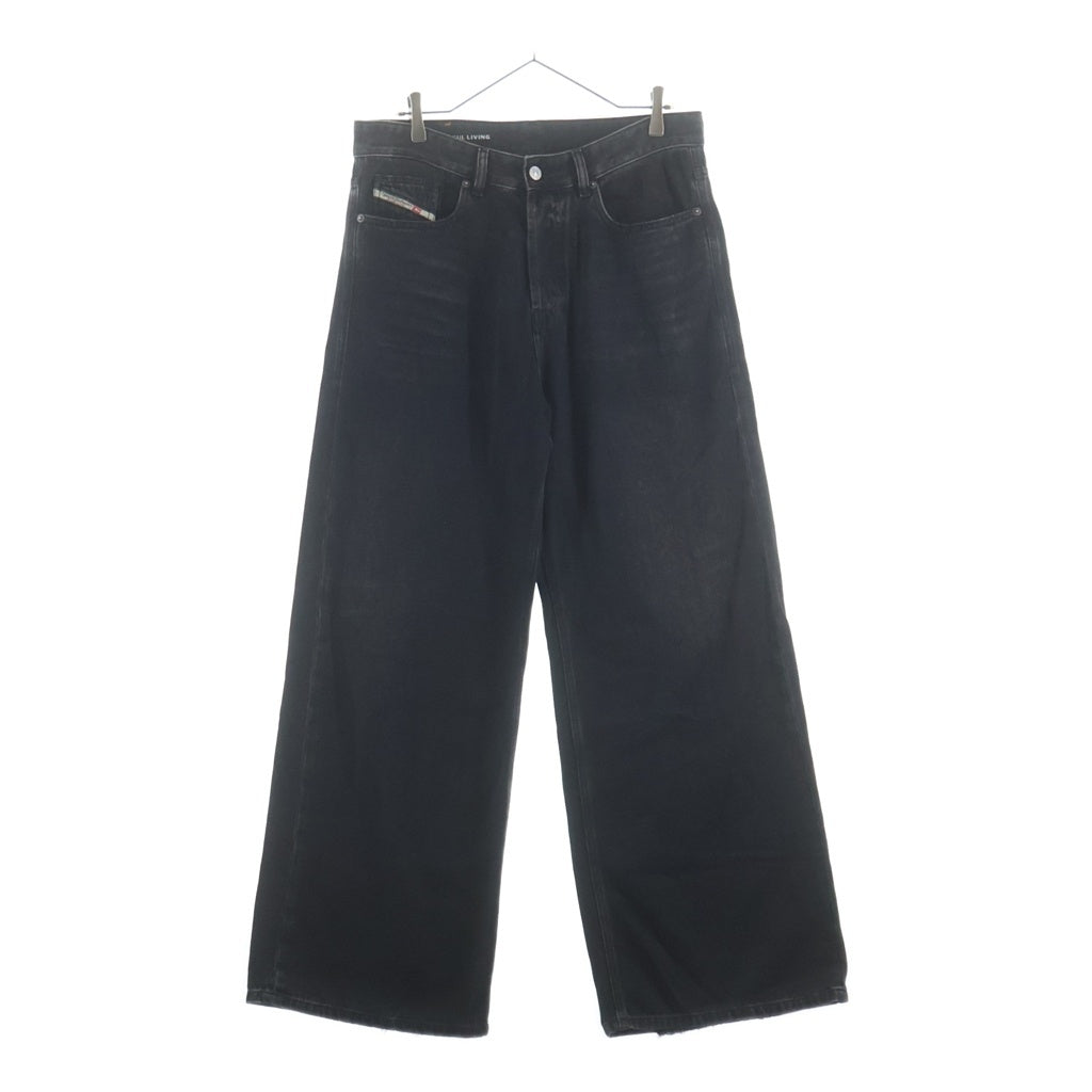 DIESEL(ディーゼル) Relaxed Jeans D-Rise リラックス Dライズ フェード加工 ウォッシュド ワイドデニム パンツ ジーンズ ブラック
