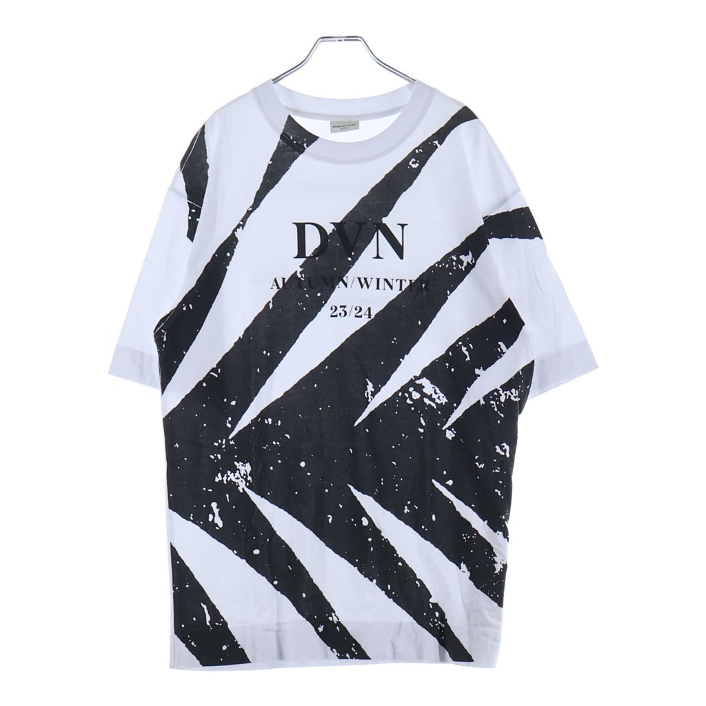 DRIES VAN NOTEN(ドリスヴァンノッテン) LOGO PRINT TEE スクリーン ロゴプリント クルーネック 半袖Tシャツ カットソー ホワイト 7843234251
