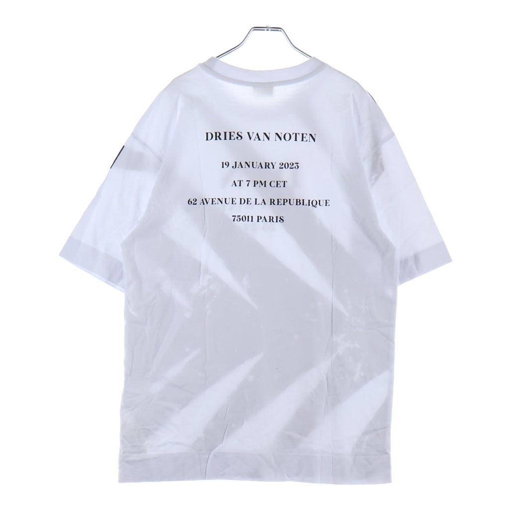 DRIES VAN NOTEN(ドリスヴァンノッテン) LOGO PRINT TEE スクリーン ロゴプリント クルーネック 半袖Tシャツ カットソー ホワイト 7843234251