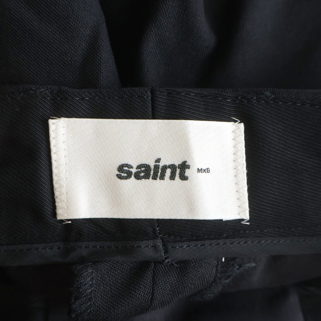 SAINT MICHAEL(セントマイケル) 24AW × DENIM TEARS DT_SLACKS/CT WRTH デニムティアーズ フラワー スラックスパンツ ブラック SM-YS1-0000-C49