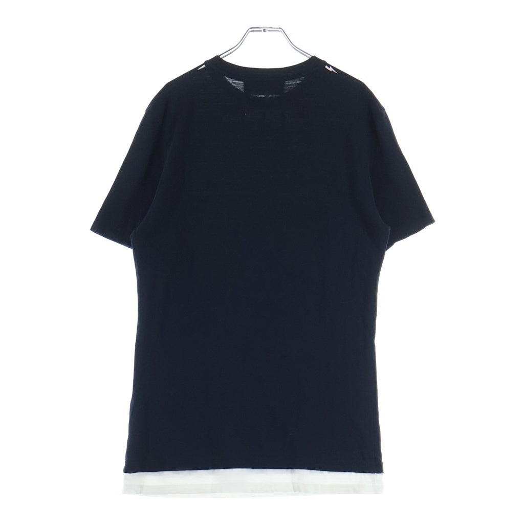 Neil Barrett(ニール バレット) Neck Lightning S/S Tee ネック ライトニング フロントプリント 裾切替 半袖 Tシャツ カットソー ブラック PBJT123S B514S