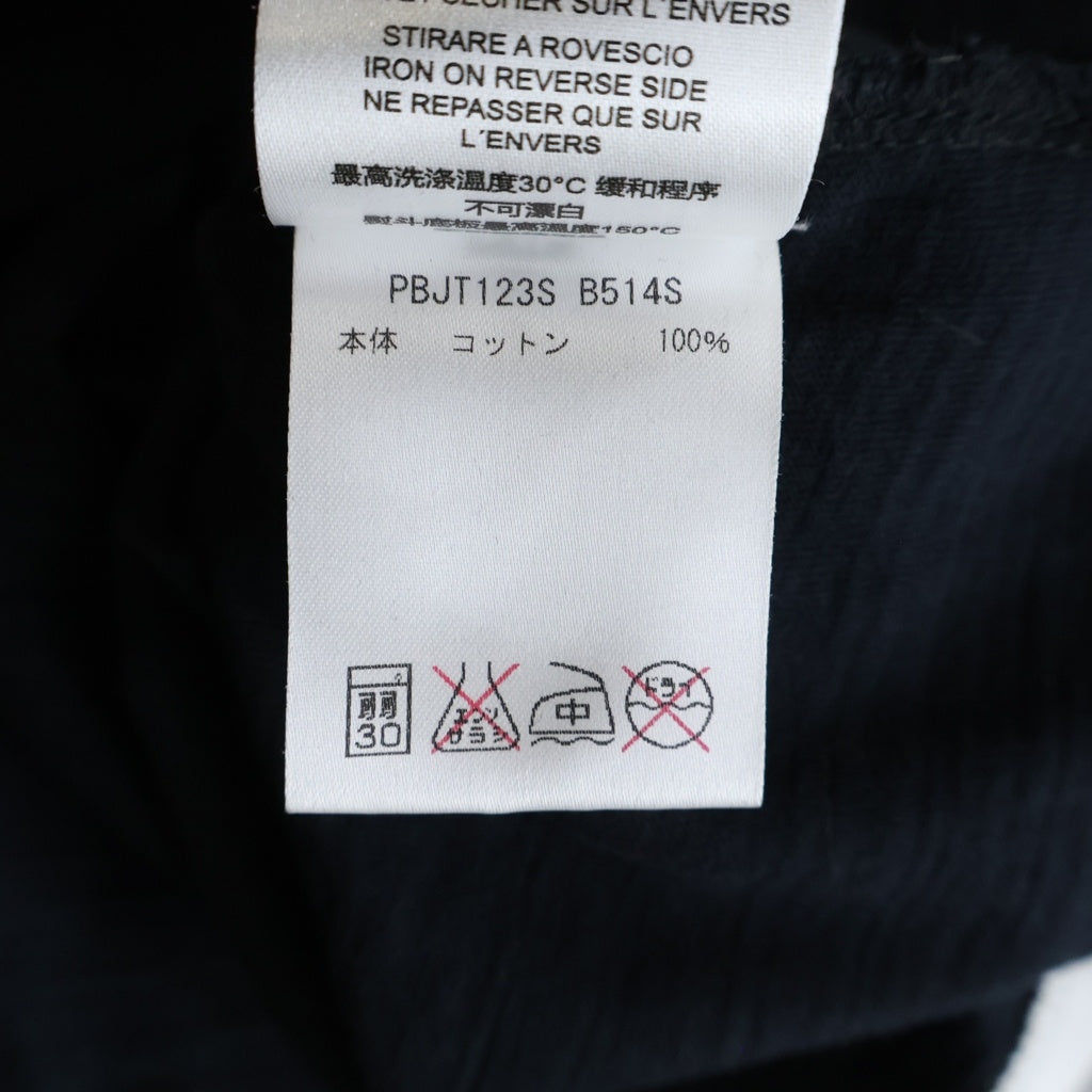 Neil Barrett(ニール バレット) Neck Lightning S/S Tee ネック ライトニング フロントプリント 裾切替 半袖 Tシャツ カットソー ブラック PBJT123S B514S
