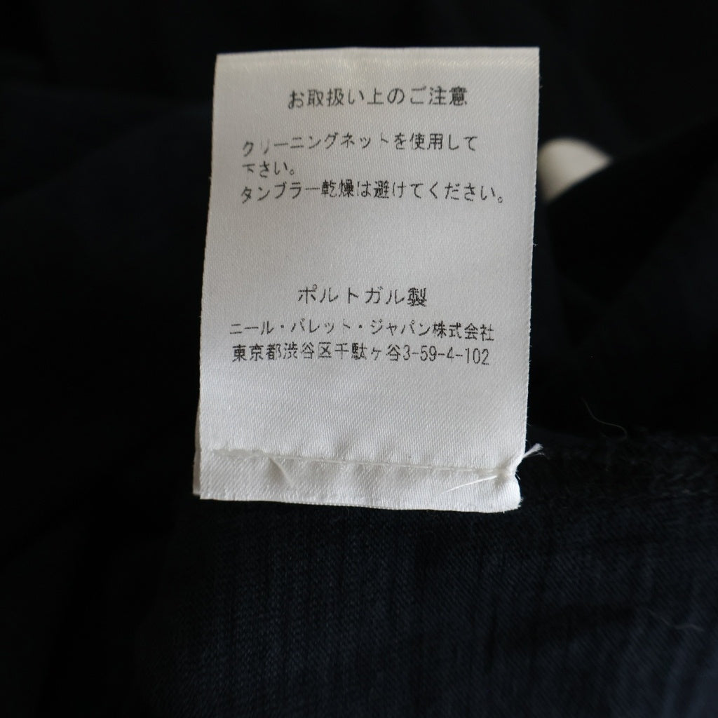Neil Barrett(ニール バレット) Neck Lightning S/S Tee ネック ライトニング フロントプリント 裾切替 半袖 Tシャツ カットソー ブラック PBJT123S B514S