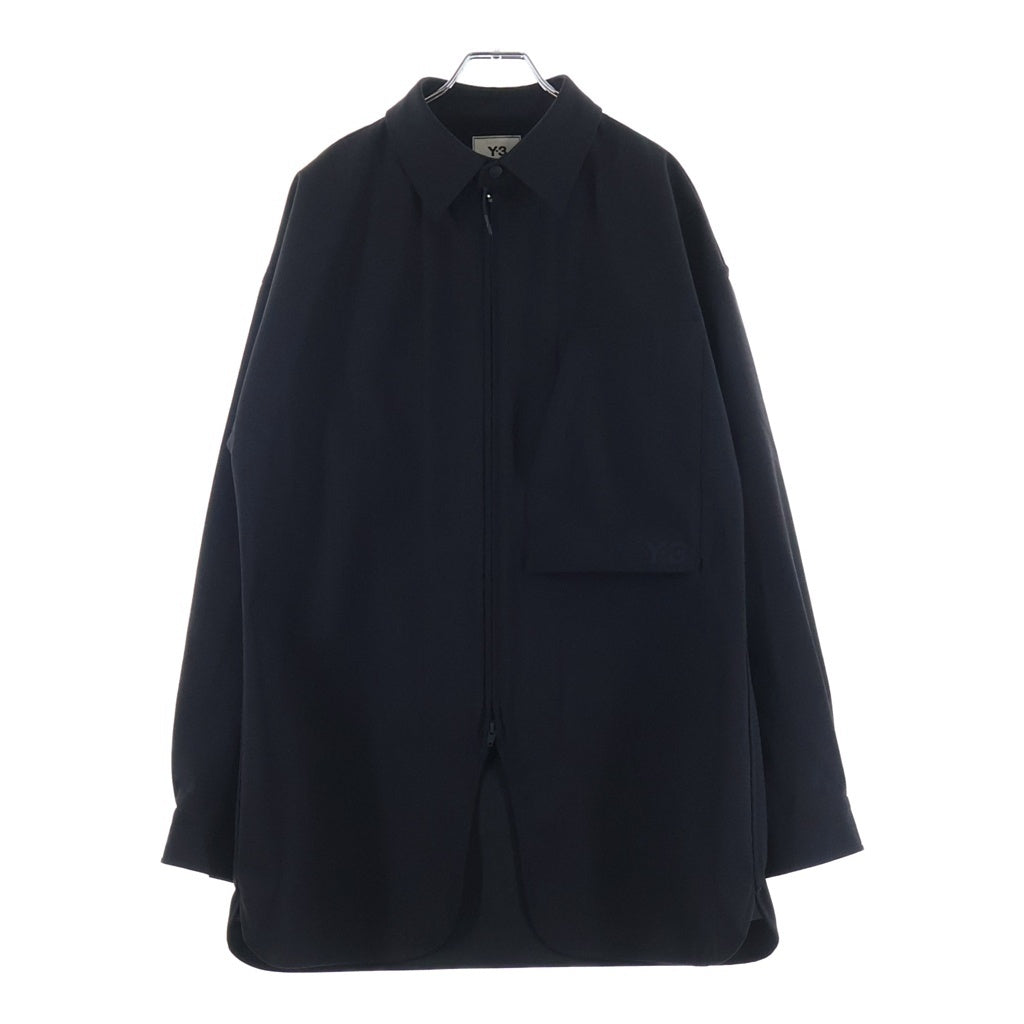 Y-3(ワイスリー) M CLASSIC BONDED RIPSTOP OVERSHIRT Mクラシック ボンデッド リップストップ オーバーシャツ ナイロン ジャケット ブラック HB3420
