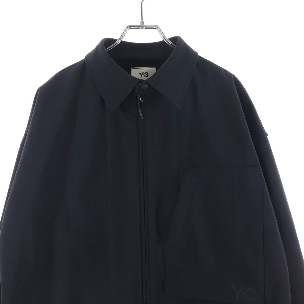 Y-3(ワイスリー) M CLASSIC BONDED RIPSTOP OVERSHIRT Mクラシック ボンデッド リップストップ オーバーシャツ ナイロン ジャケット ブラック HB3420