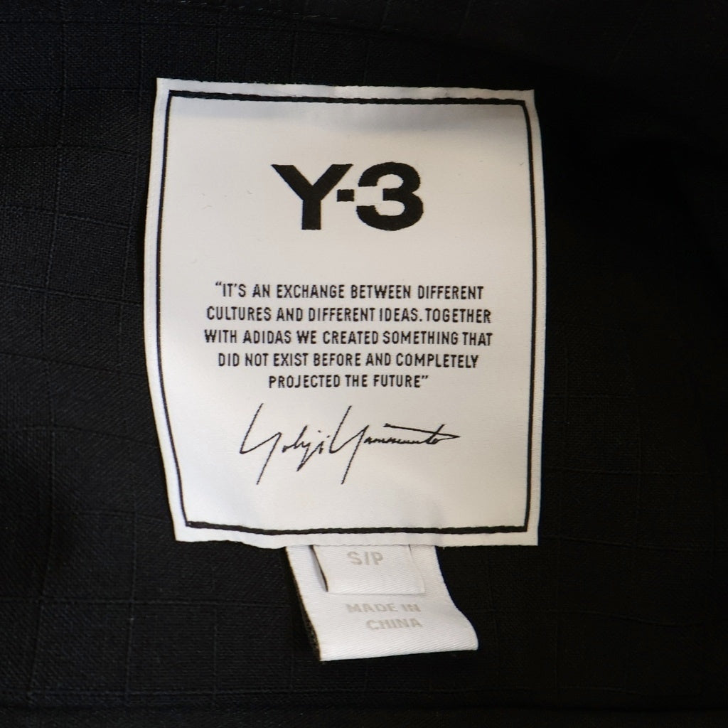 Y-3(ワイスリー) M CLASSIC BONDED RIPSTOP OVERSHIRT Mクラシック ボンデッド リップストップ オーバーシャツ ナイロン ジャケット ブラック HB3420