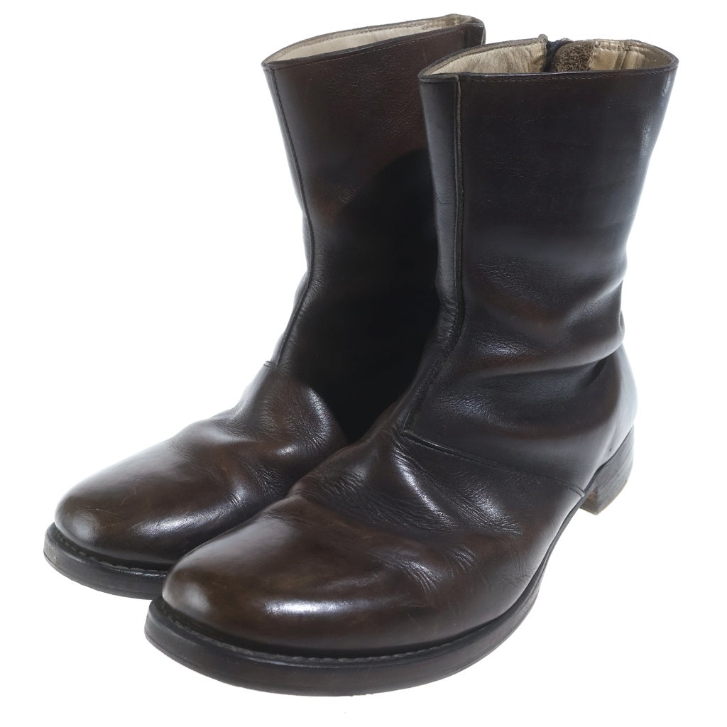 wjk(ダブルジェイケイ) Twist zip up boot 897 ツイスト サイドジップアップ レザー ロングブーツ ブラウン